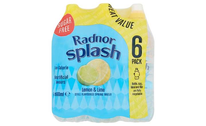 Radnor Splash Lemon And Lime 6 x 500ml (405230)