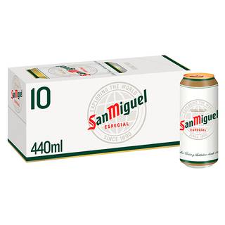 San Miguel Premium Lager Beer Cans 10 x 440ml