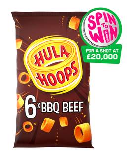 Hula Hoops BBQ Beef Multipack Crisps 6 Pack