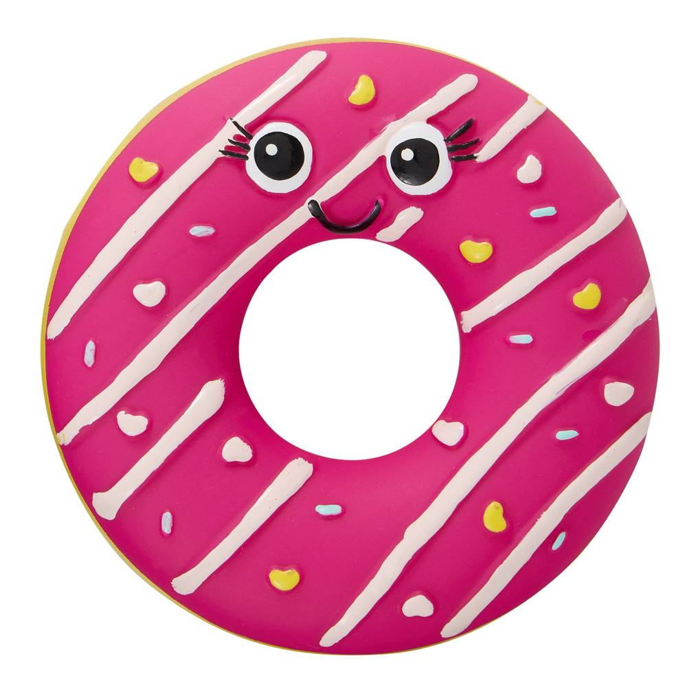 Joyhound Vinyl Bin Donut Dog Toy, Pink