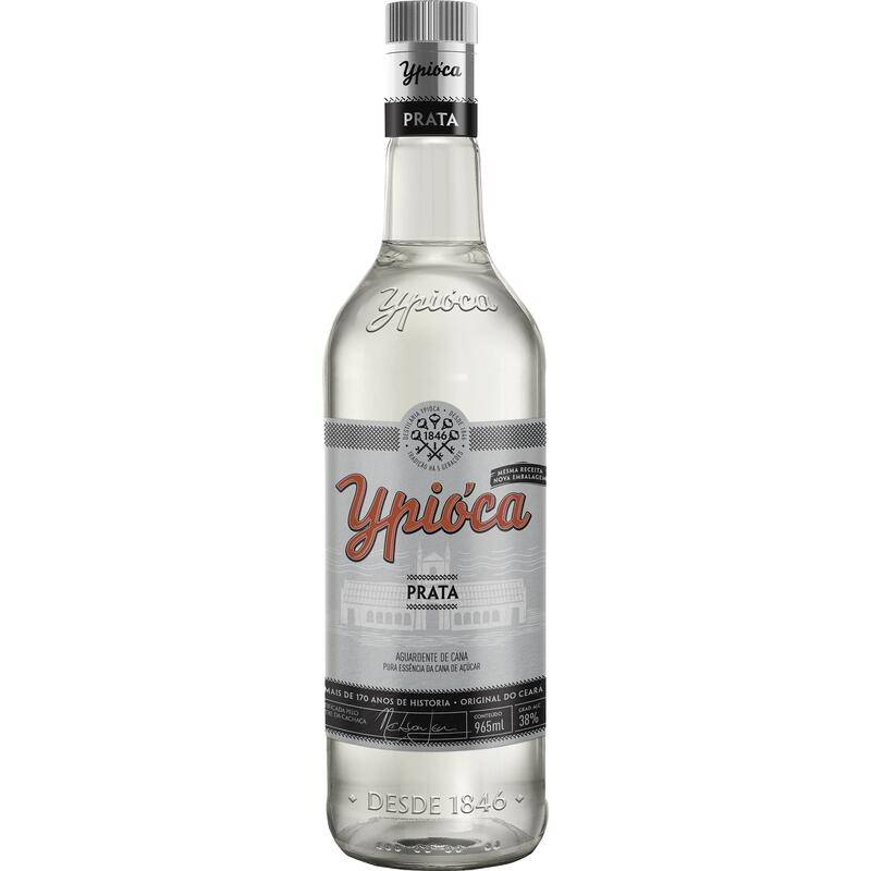 Ypióca cachaça prata sem palha (965 ml)