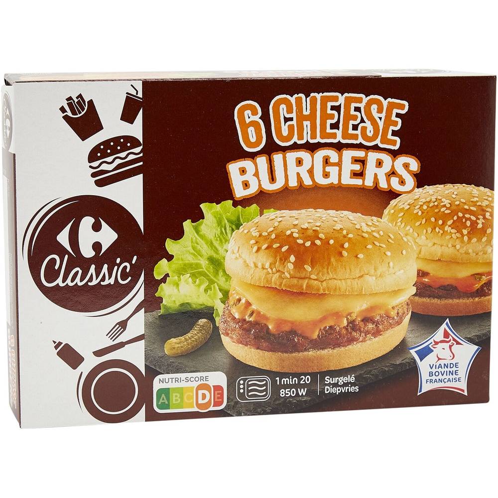 Carrefour Classic' - Cheeseburgers (6 pièces)