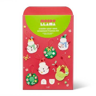 Mondo Llama Christmas Craft Ornament Frames Kit