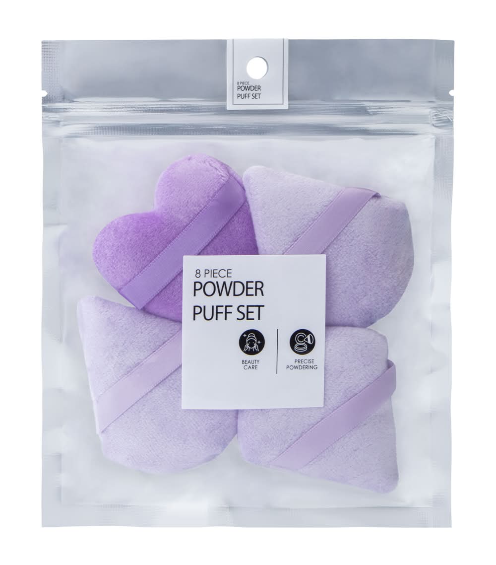 Powder Puff Set 8-Piece Purple