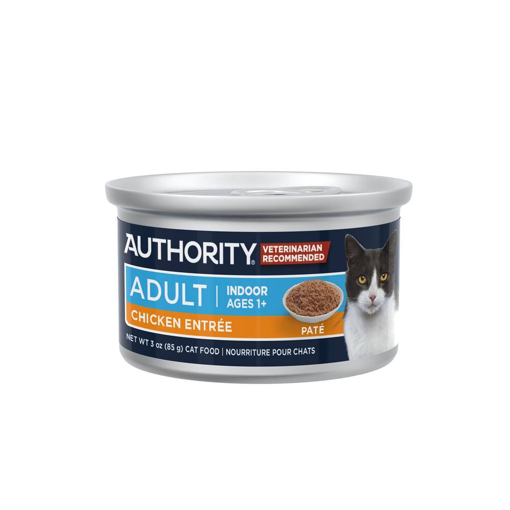 Authority® Everyday Health Indoor Cat Wet Food - 3 Oz, Pate, With-Grain (Flavor: Chicken, Size: 3 Oz)