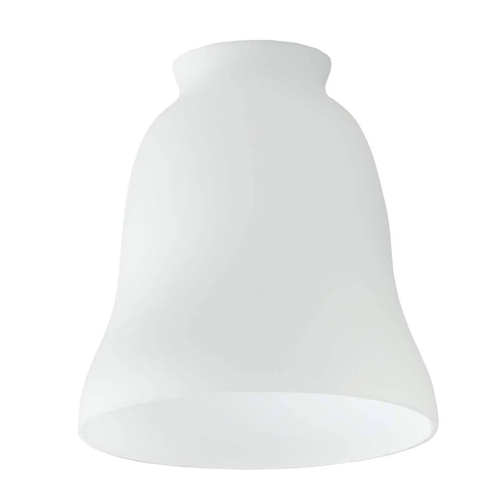 2-1/4 In. Fitter White Glass Bell Lamp Shade