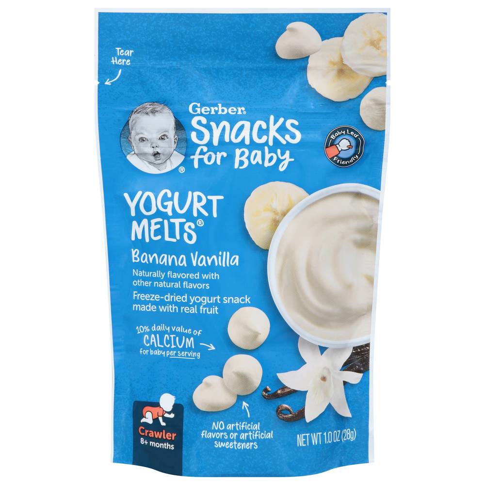 Gerber Yogurt Melts Banana Vanilla Snacks For Baby