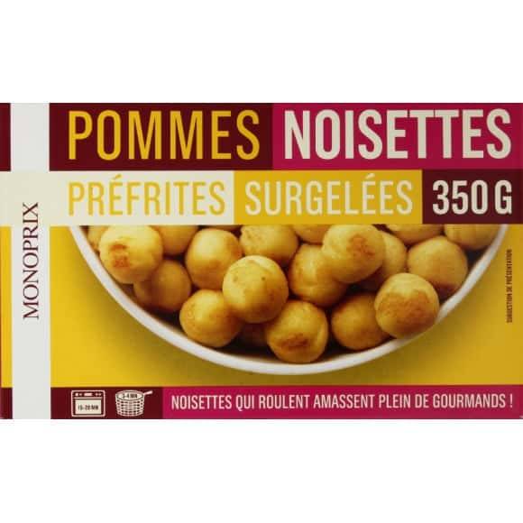 Monoprix Pommes Noisettes Préfrites, Surgelées Le Sachet De 350G