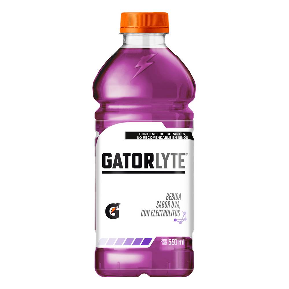 Gatorlyte · Bebida con electrolitos, uva (591 ml)