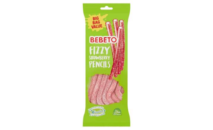 Bebeto Fizzy Strawberry Pencils 220g (398672)