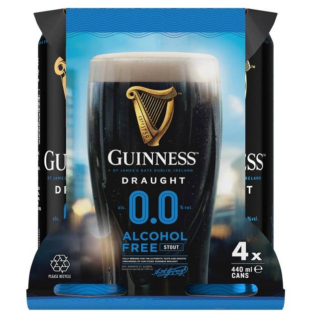 Guinness Draught 0.0% 4 X 440Ml