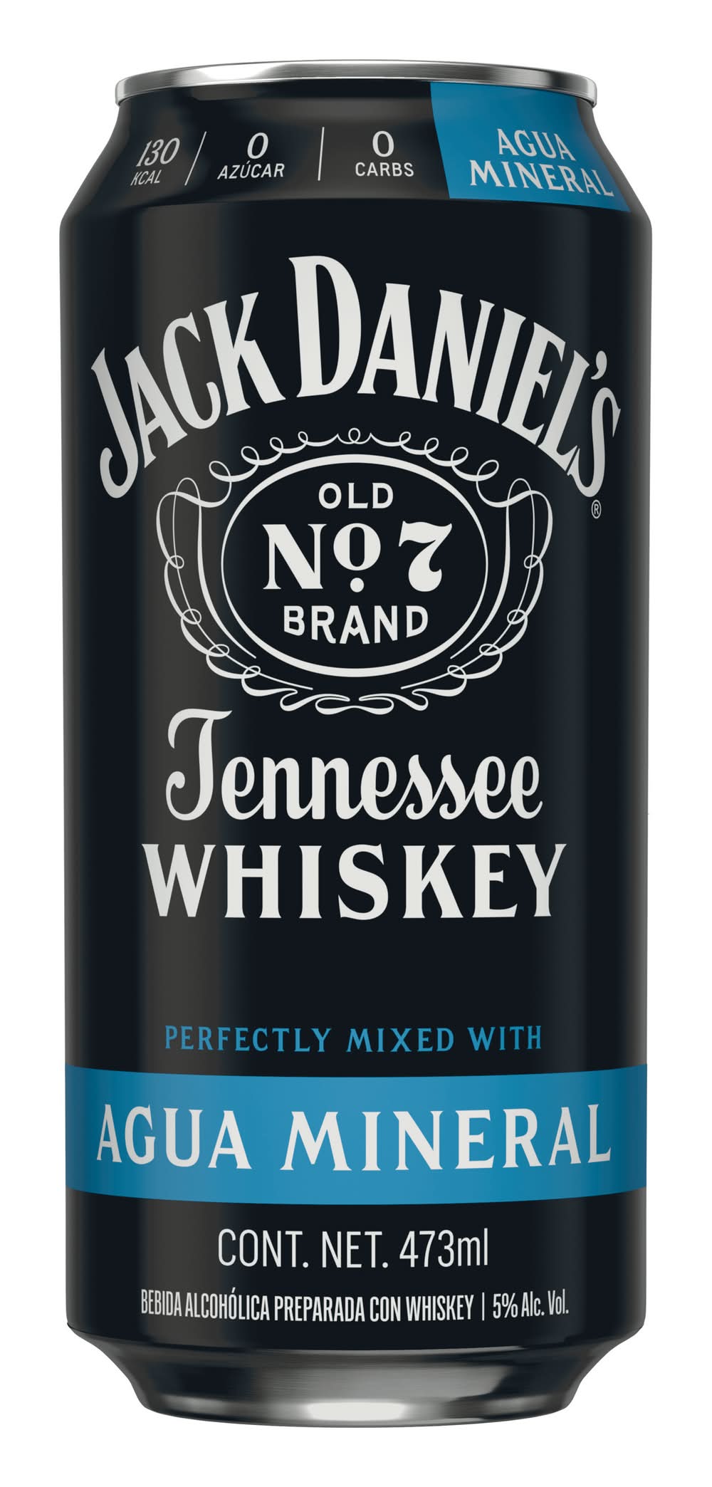 Jack Daniel's · Old no. 7 brand bebida preparada a base de whiskey tenessee, agua mineral (473 ml)