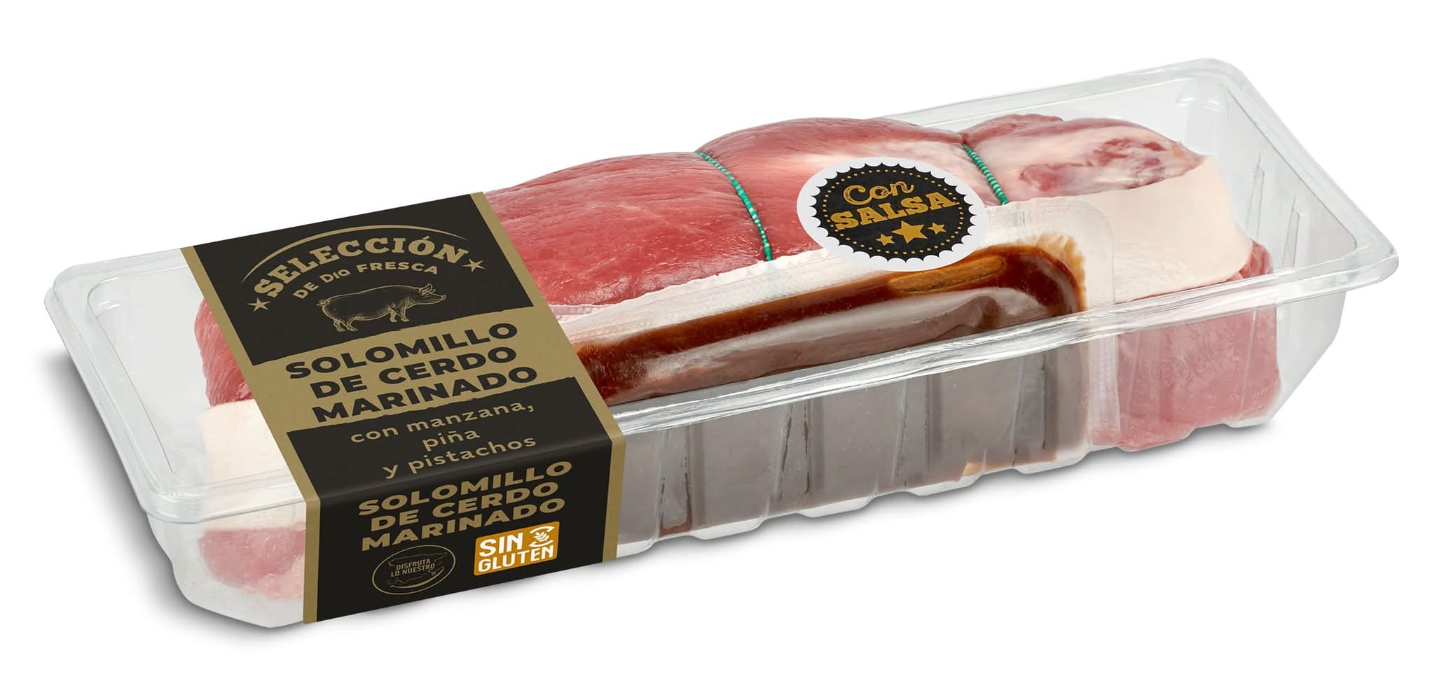 Solomillo De Cerdo Marinado Con Manzana, Piña Y Pistachos Selección De Dia Sobre 830 G