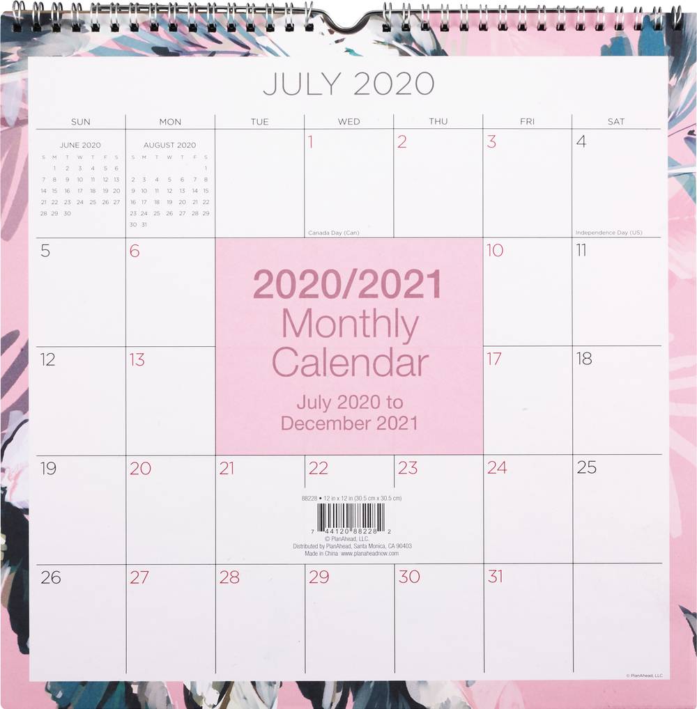 Planahead Fashion 18-Month Wall Calendar, Assorted Styles