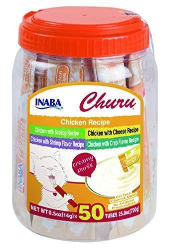 Inaba Inaba-Churu-Lickable-Creamy-Puree-Cat-Treats-Variety-50-Tubes (51 tubes)