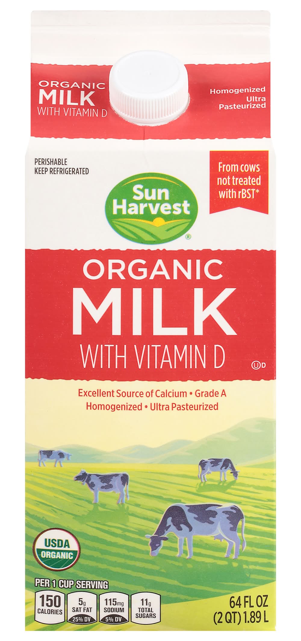 Sun Harvest Organic Milk With Vitamin D (64 fl oz)