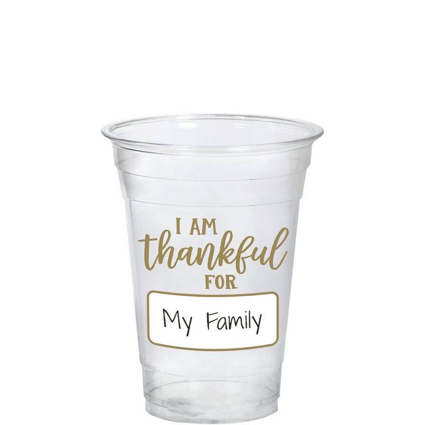 Customizable I Am Thankful For Tumbler, 16oz, 20ct