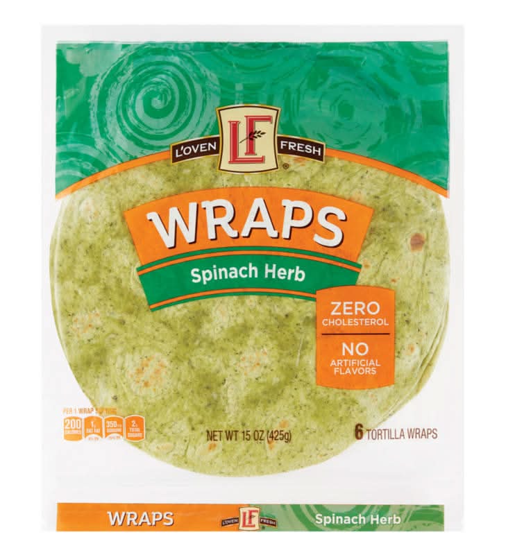 L'oven Fresh Wraps, Spinach Herb (15 oz)