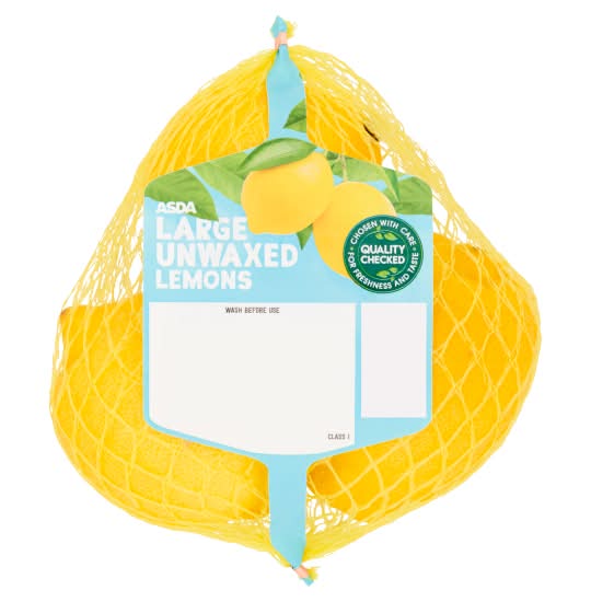 ASDA Large, Unwaxed Lemons (3 pack)