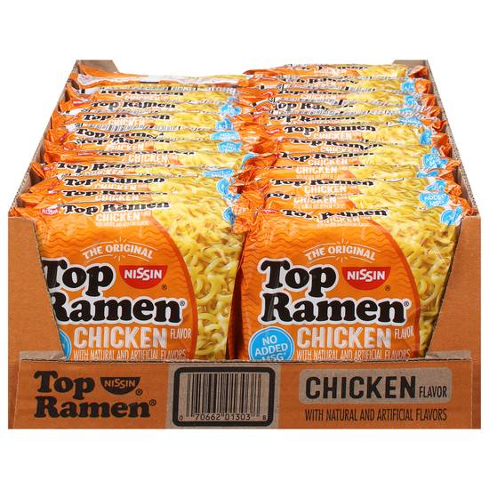 Nissin Top Ramen Chicken Flavor Ramen Noodle Soup(24 Ct)