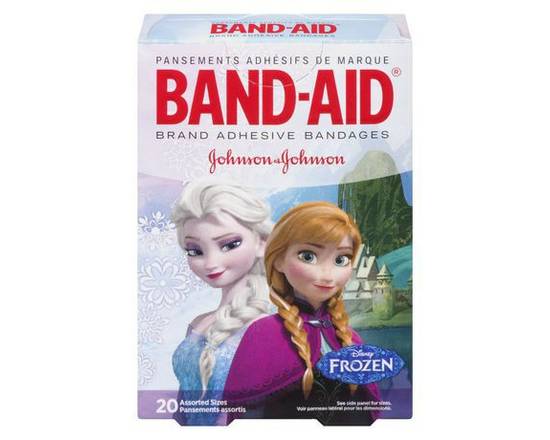 Band-Aid · Pansements adhésifs (Bte 25) - Adhesive bandages for kids, frozen (20 ea)