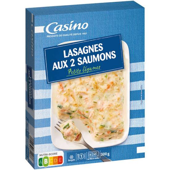 CASINO - Lasagnes - Aux 2 saumons et petits légumes - 300g