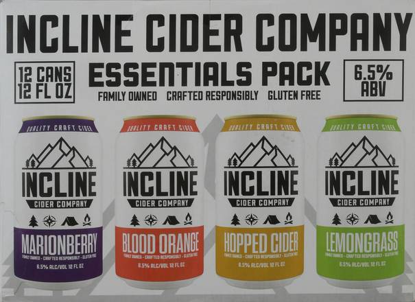 Incline Cider Company Essentials pack Cider (12 ct, 12 fl oz)
