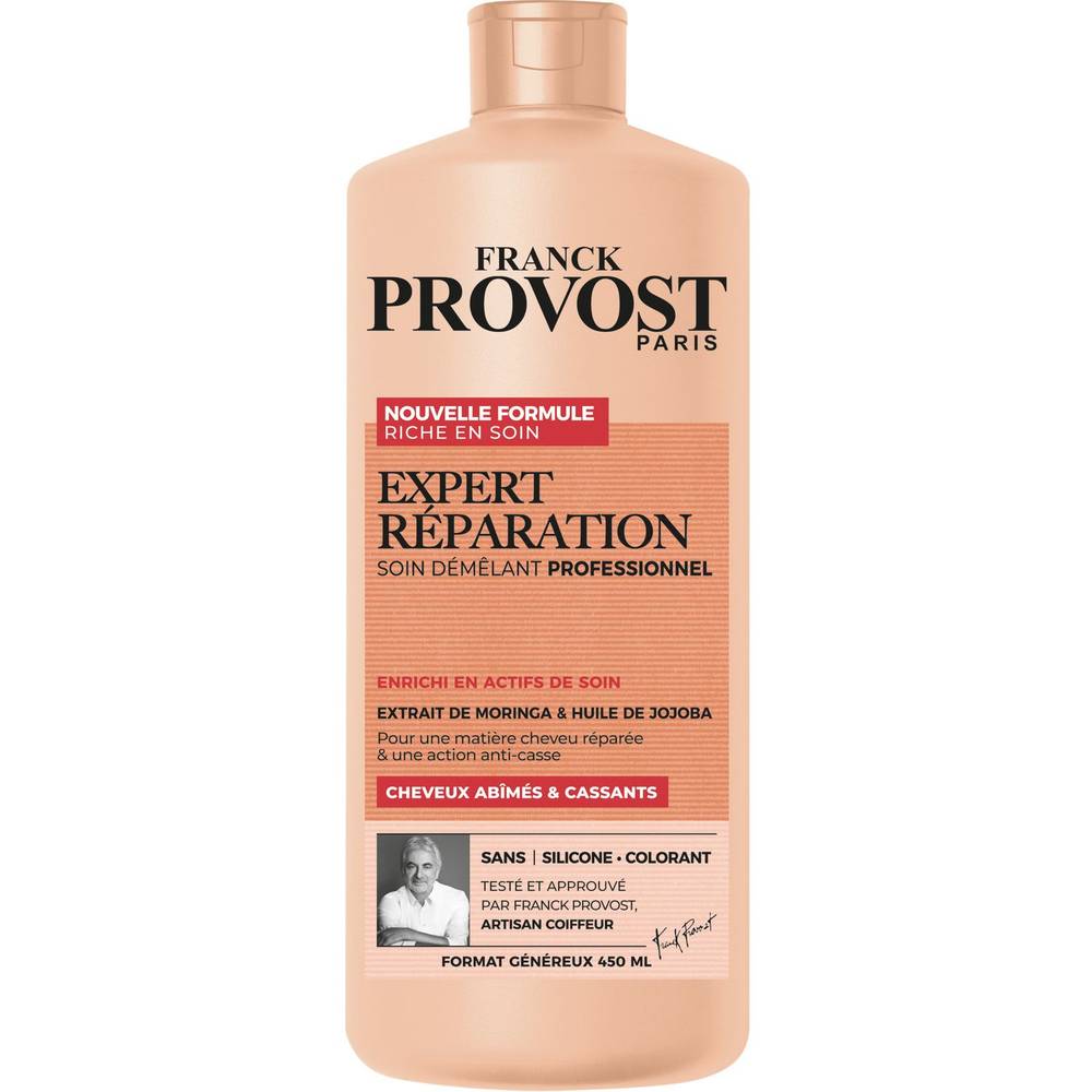 Franck Provost - Après-shampoing soin démêlant cheveux abimés cassants et fourchus moringa & huile de jojoba (450ml)