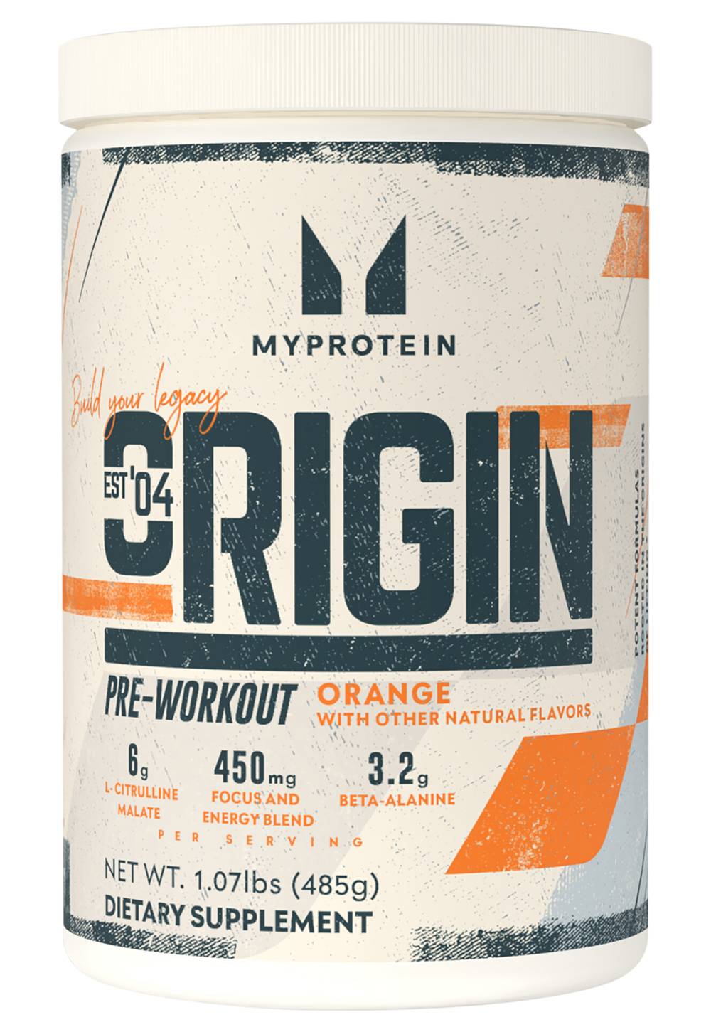 Myprotein Origin Pre-Workout Powder Supplements, Orange (1.07 lbs)