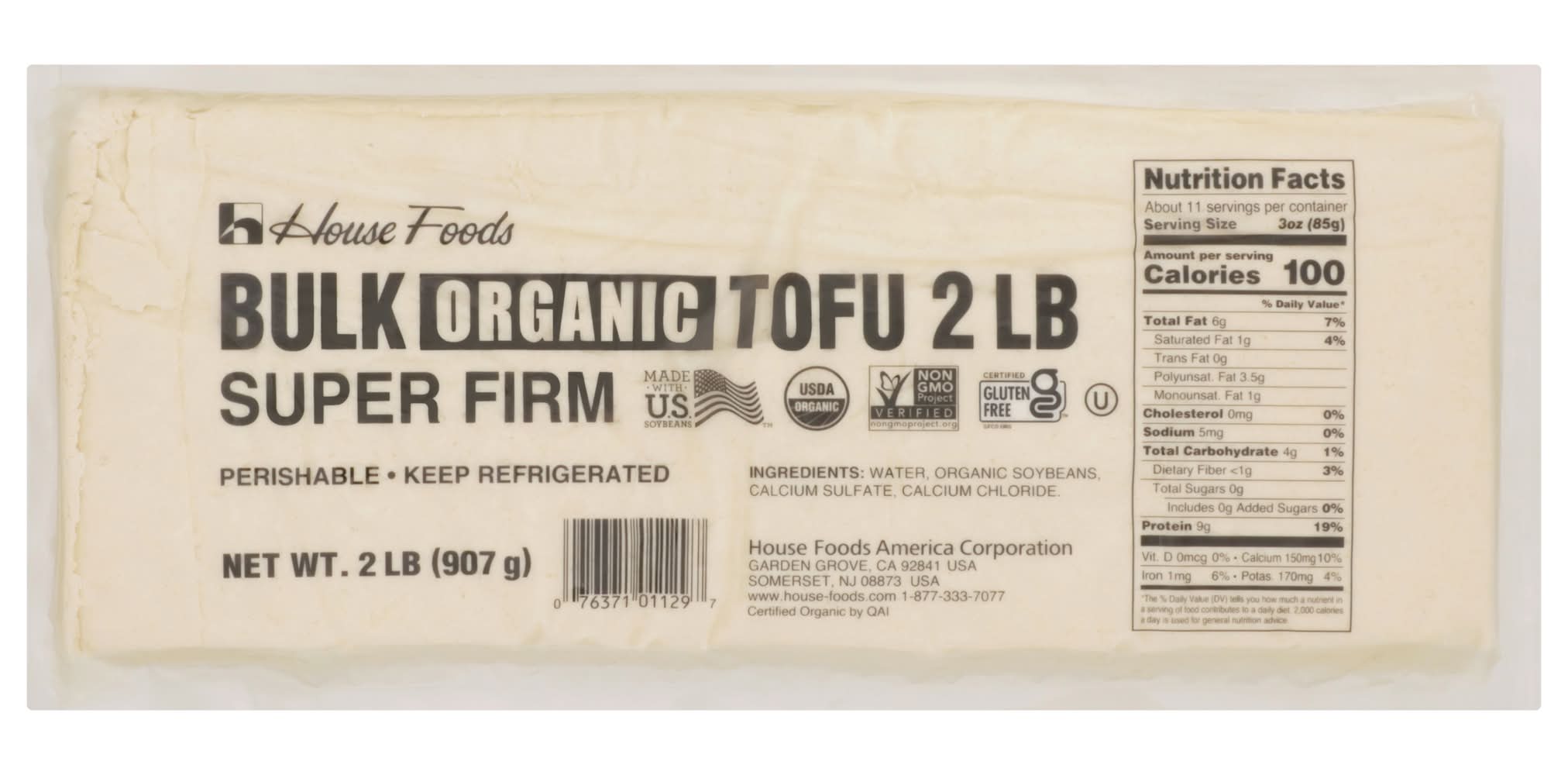 Bulk Foods Organic Tofu (2 lbs)
