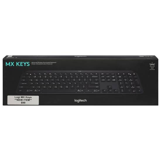 Logitech Mx Keys Wireless Black Illuminated Keyboard