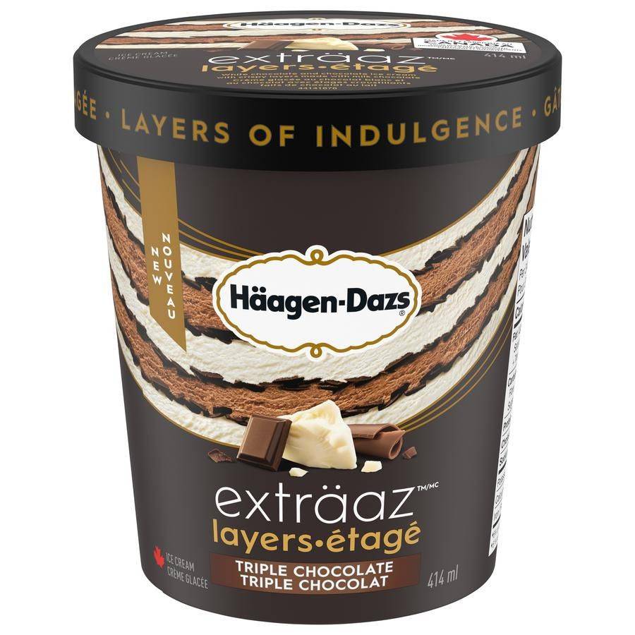 Häagen-Dazs Layers Ice Cream, Triple Chocolate (414 ml)