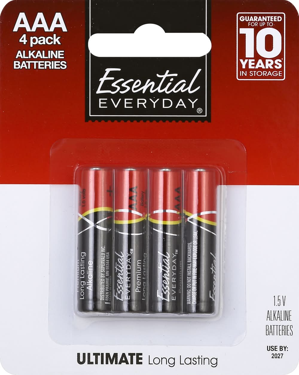 Essential Everyday Alkaline Batteries (3.2 oz)
