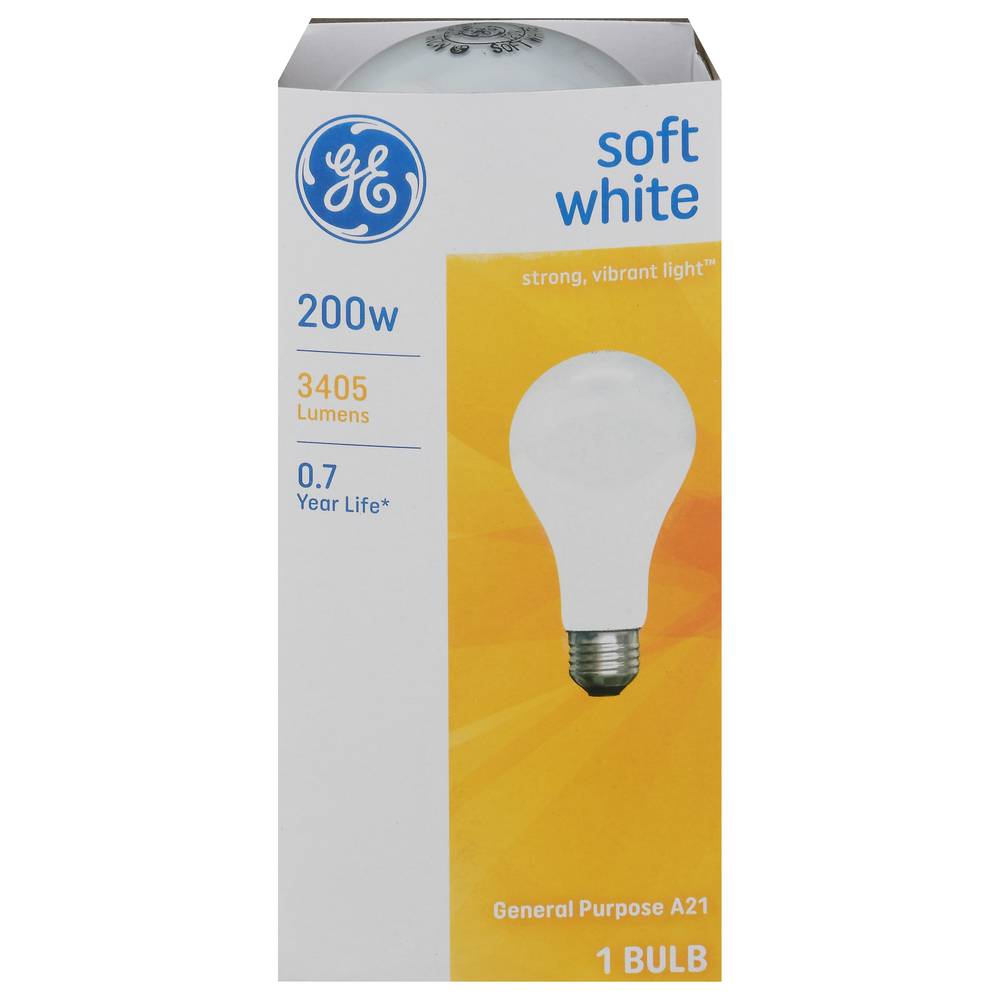 General Electric Neral Purpose Soft White 200 Watts Light Bulb