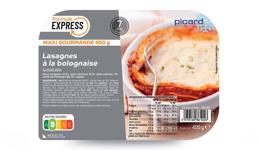 Lasagnes à la bolognaise individuel