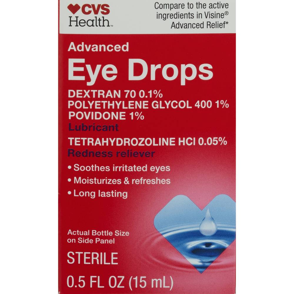 CVS Health Advanced Redness Relief Eye Drops - Delivery in Under an Hour |  Eye & Ear Care | Uber Eats