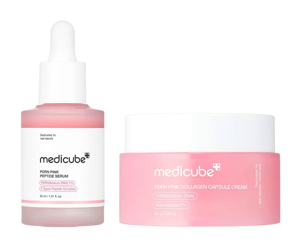 Medicube · Pdrn pink de salmón sérum facial de péptidos + crema hidratante de colágeno (2 un)