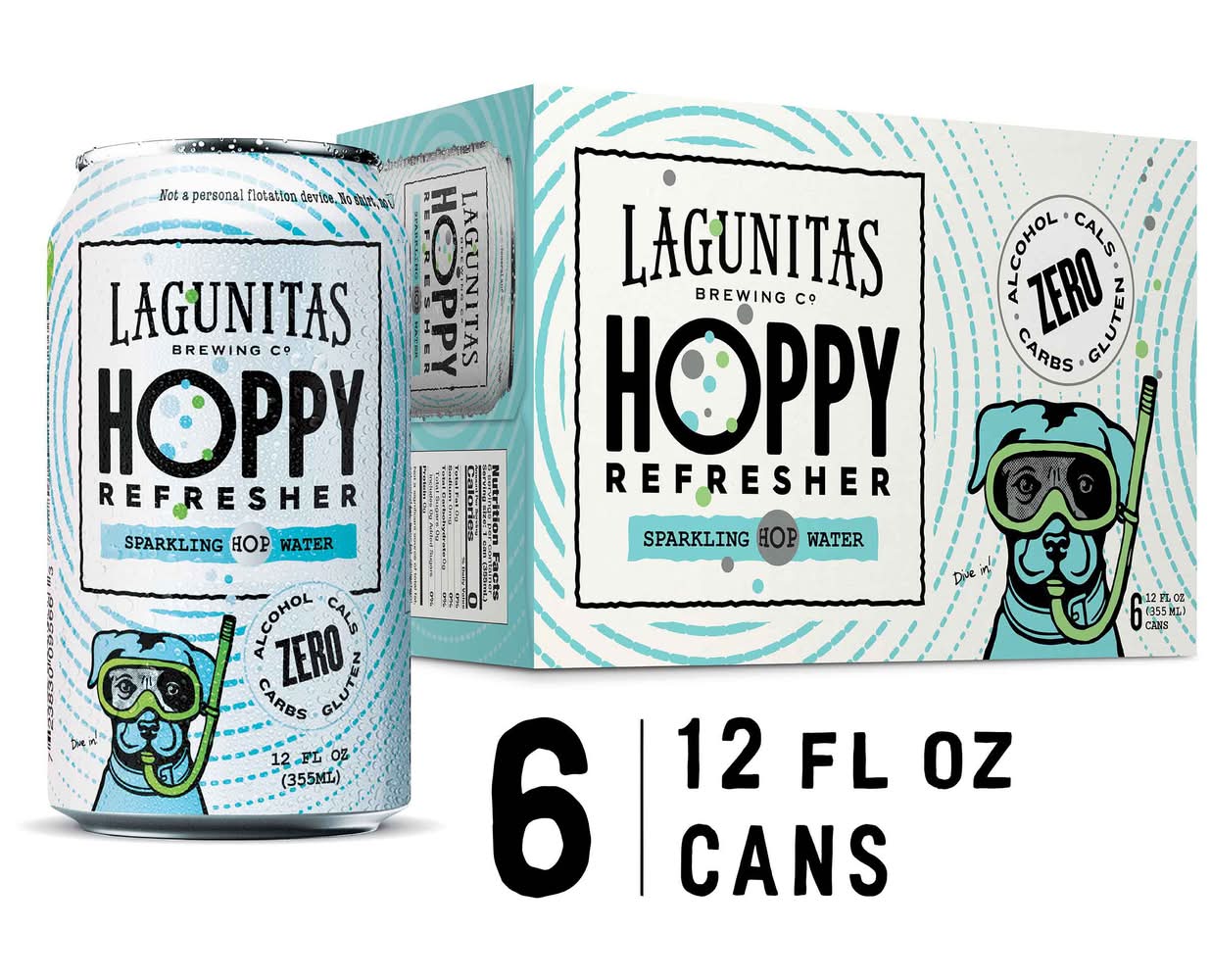 Lagunitas Hop Refresher Sparkling Water (6 x 12 fl oz)