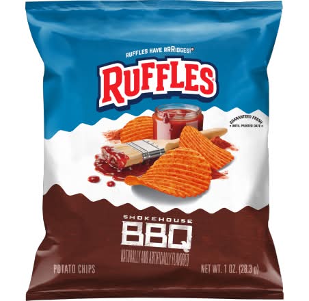 Ruffles Smokehouse Bbq Potato Chips (1 oz)