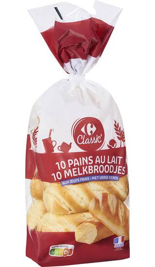 FID - Pains au lait CARREFOUR CLASSIC' - le paquet de 10 - 350g
