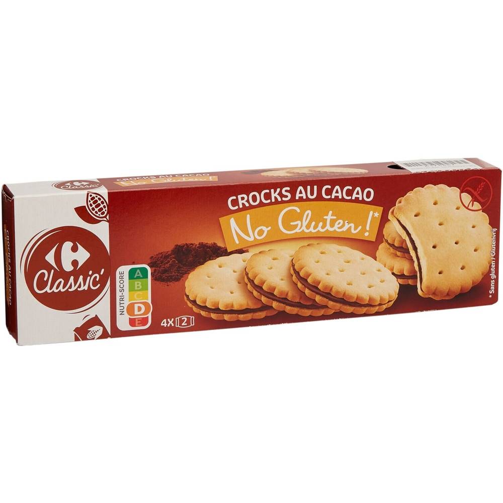 Carrefour - Biscuits sans gluten chocolat (4 pièces)