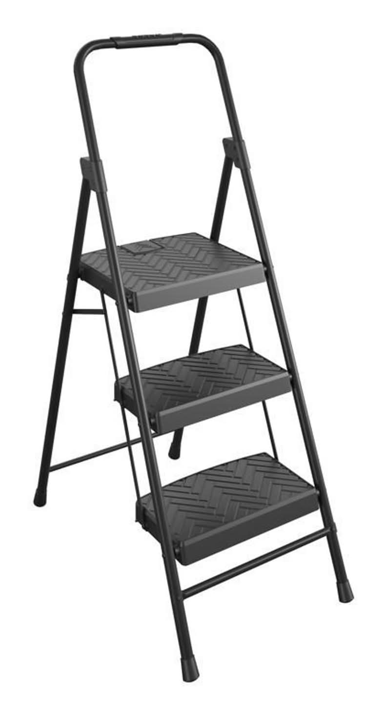 Cosco 53.54 In. H X 18.5 In. W X 2.36 In. D 300 Lb. Cap. 3 Step Steel Step Stool