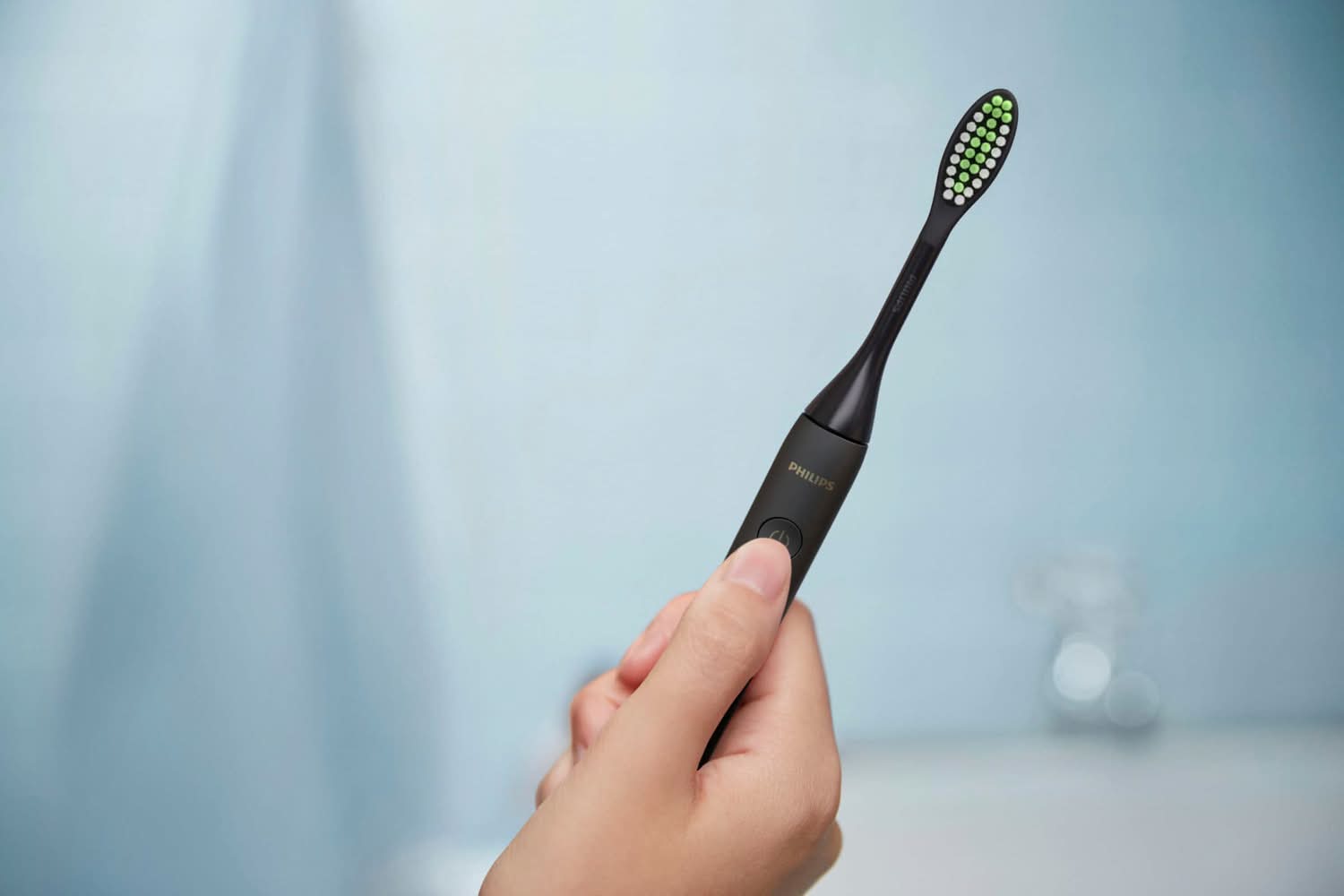 Philips - One by Sonicare Rechargeable Toothbrush - Shadow Black