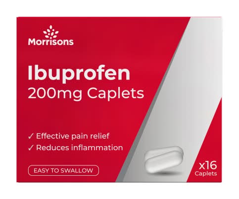 Morrisons Ibuprofen 200mg Caplets (16 pack)