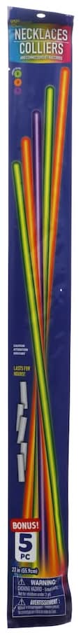 Play Glow Stick Necklaces, 22 in, Assorted (5 ct)