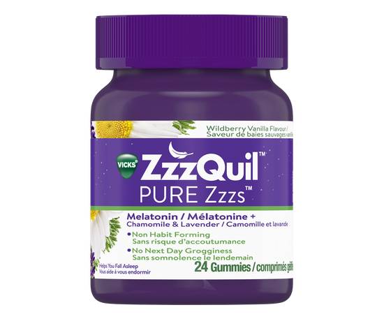 Vicks Zzzquil Melatonin Sleep Aid Gummies (1 mg, 24 units)