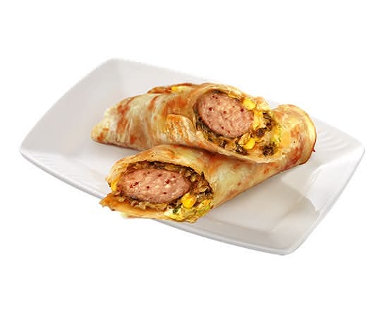 酸菜米腸握蛋捲餅Pickled Greens & Rice Sausage Egg Wrap