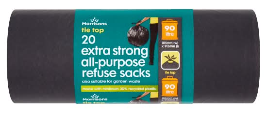Rubble Sacks Morrisons Black Bin Bags Morrisons Drawstring Kitchen
