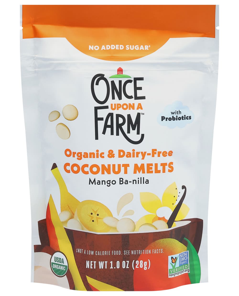 Once Upon a Farm Organic Coconut Melts Baby Snacks, Mango Ba-Nilla (1 oz)