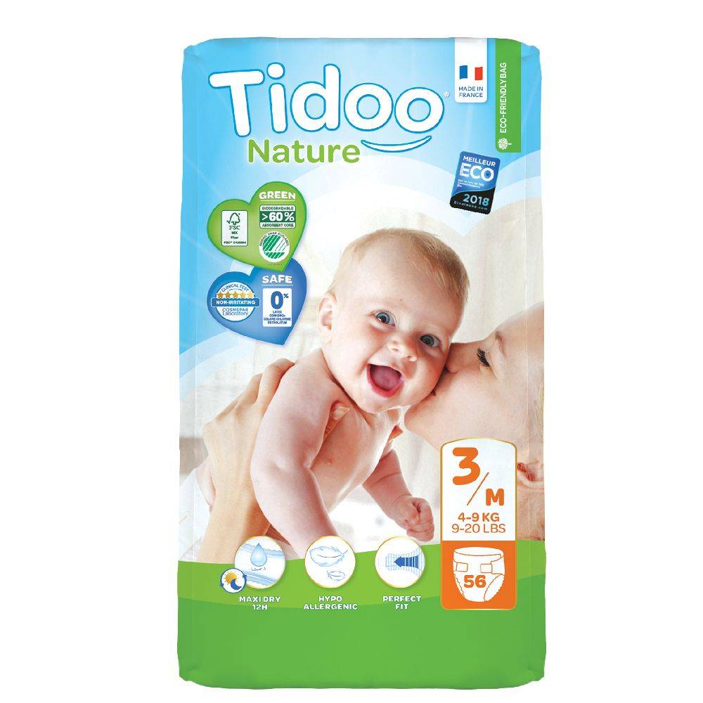 Couches tidoo 3 midi 4/9kg x56 - TIDOO - FCS